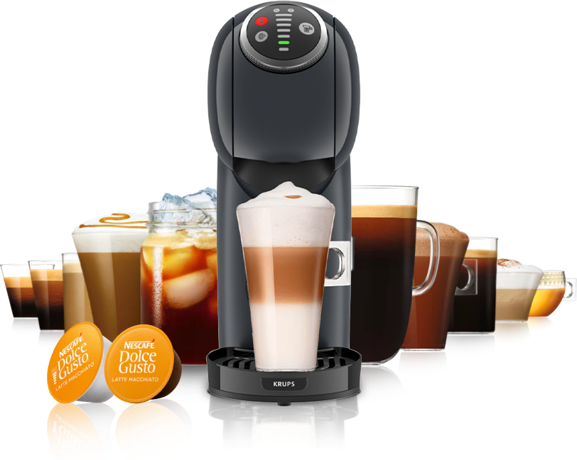 GENIO S PLUS AUTOMATICKÝ KAPSLOVÝ KÁVOVAR TMAVĚ ŠEDÝ KRUPS®