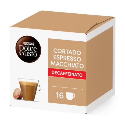 Pack of 16 CORTADO DECAFFEINATO NESCAF&radic;&acirc;&not;&AElig; Dolce Gusto&not;&AElig; coffee pods