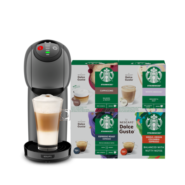 Výhodný set Genio S antracitový + 4x Starbucks® kapsle, od Nescafé Dolce Gusto -1