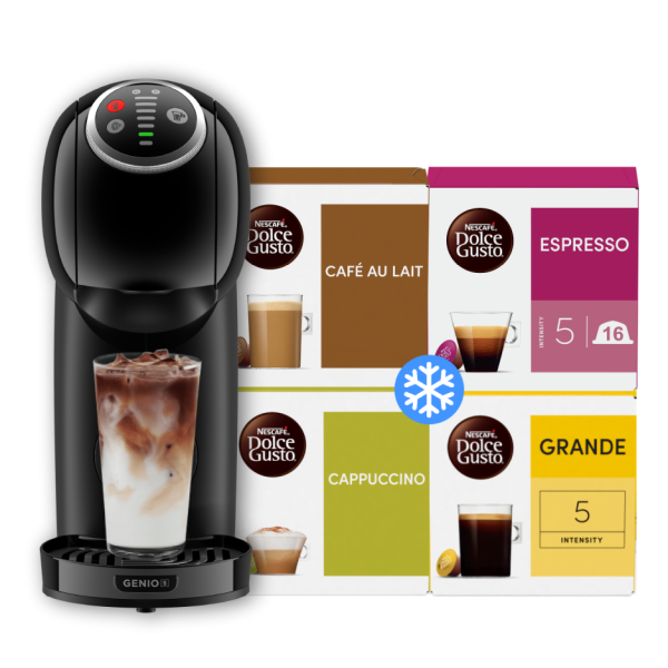 LEDOVÝ SET: Kávovar Genio S Plus černý + 64 kapslí, od Nescafé Dolce Gusto -1