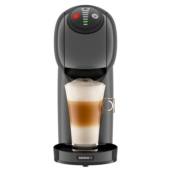 Čelní pohled GENIO S AUTOMATICKÝ KAPSLOVÝ KÁVOVAR ANTRACITOVÝ KRUPS® Kávovar NESCAFÉ® Dolce Gusto®