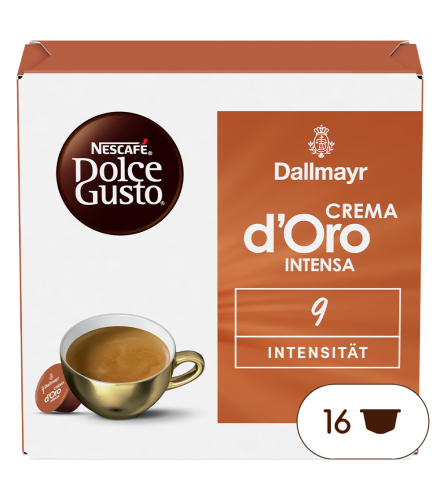 Pack of 16 Dallmayr Crema D'oro Intensa NESCAF√â¬Æ Dolce Gusto¬Æ coffee pods