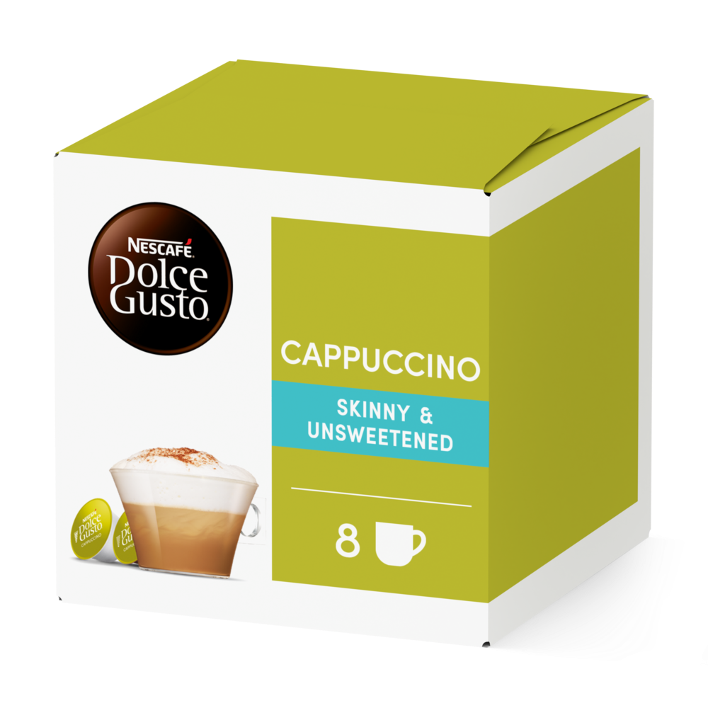 Pack of 16 Cappuccino Skinny & Unsweetened NESCAF√â¬Æ Dolce Gusto¬Æ coffee pods