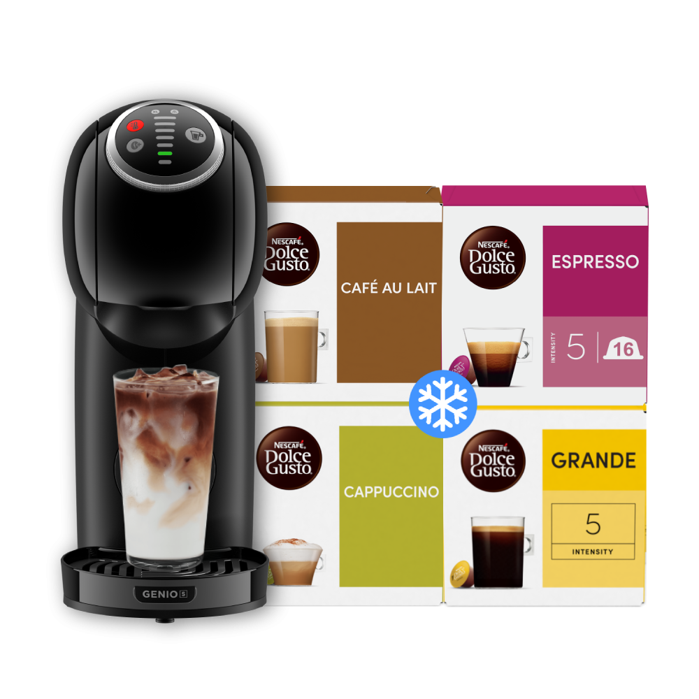 LEDOVÝ SET: Kávovar Genio S Plus černý + 64 kapslí, od Nescafé Dolce Gusto -1 LEDOVÝ SET: Kávovar Genio S Plus černý + 64 kapslí, od Nescafé Dolce Gusto -1