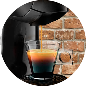 Coffee drink in machine