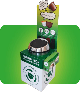 Recycling corner in store