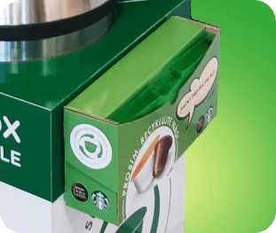 Recycling bags on the recycling machine in store
