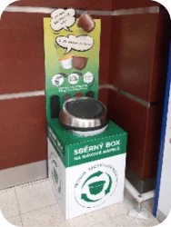 Recycling corner in store