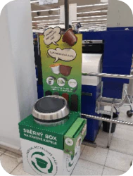Recycling corner in store