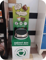 Recycling corner in store