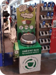 Recycling corner in store