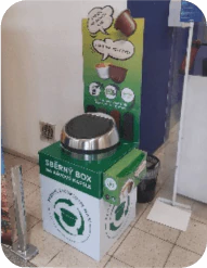 Recycling corner in store