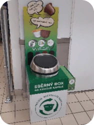 Recycling corner in store