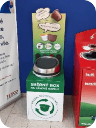 Recycling corner in store