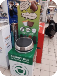 Recycling corner in store