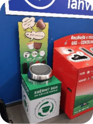 Recycling corner in store