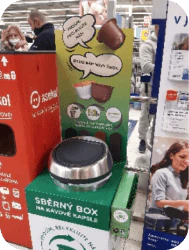 Recycling corner in store